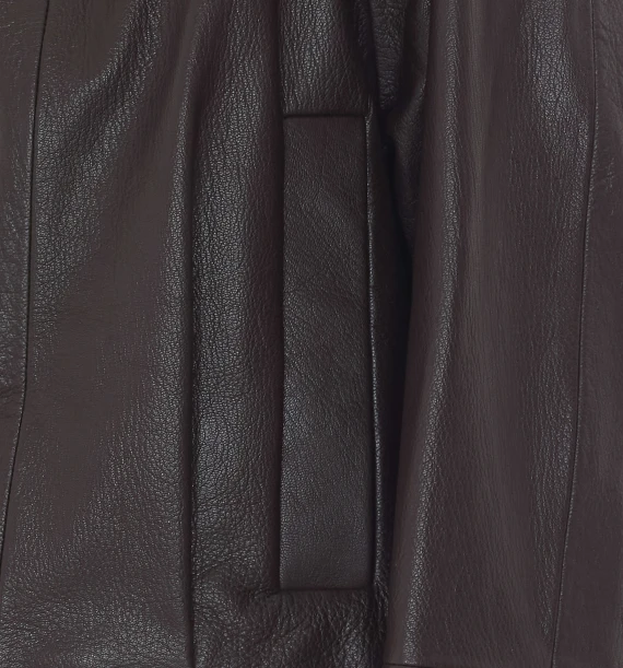 Brown goat leather cropped jacket SPORTMAX