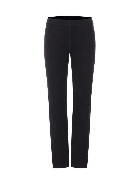 Pantaloni neri con cuciture centrali