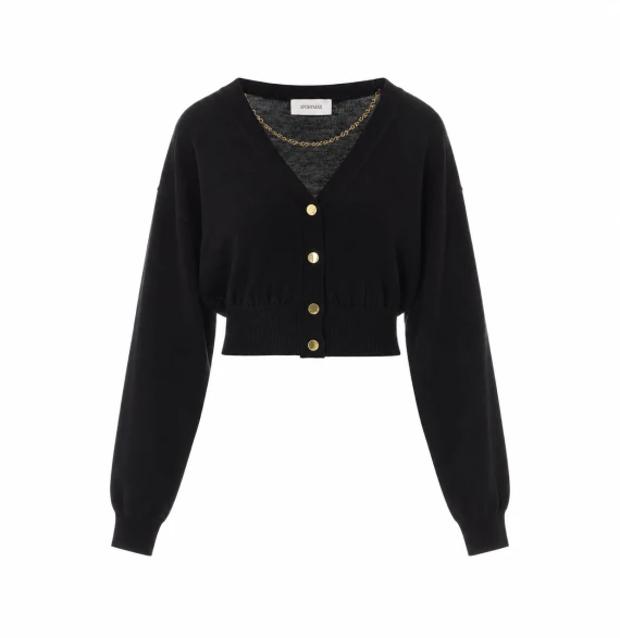 Cardigan corto nero SPORTMAX