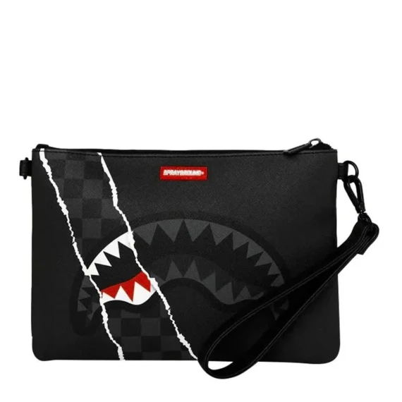 Black Scribble Shark Backpack