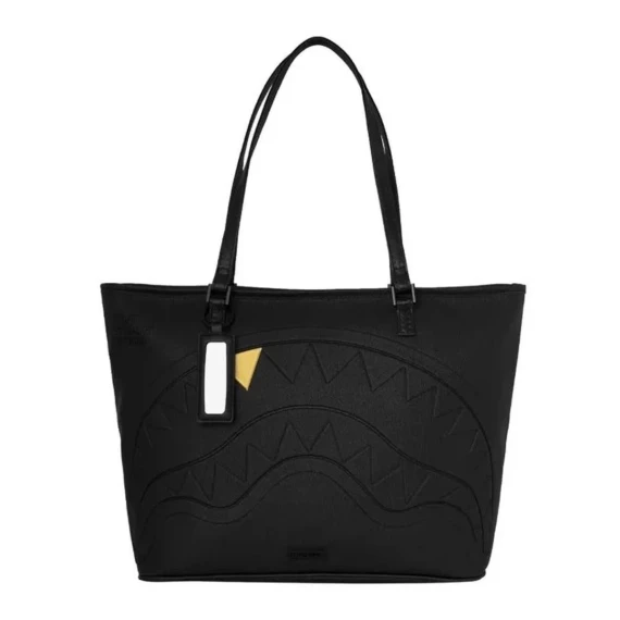 Black embossed tote bag Sprayground
