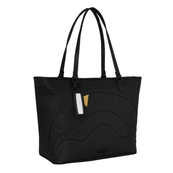 Black embossed tote bag Sprayground