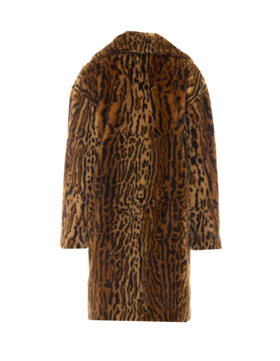 Camille Cocoon leopard-print faux fur coat Stand Studio