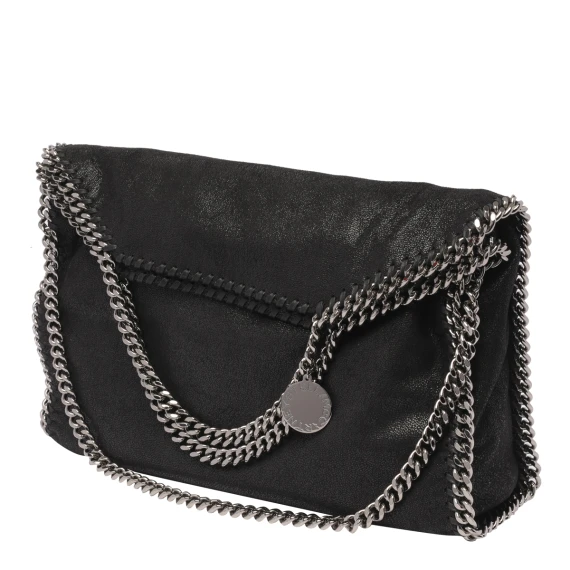 falabella 3-chain bag eco shaggy deer w/ruthenium chain