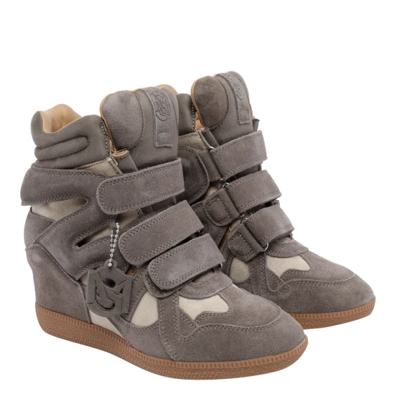 Grey high-top sneakers with velcro Steve Madden