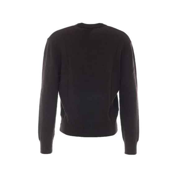 Dark brown V-neck sweater Sunflower