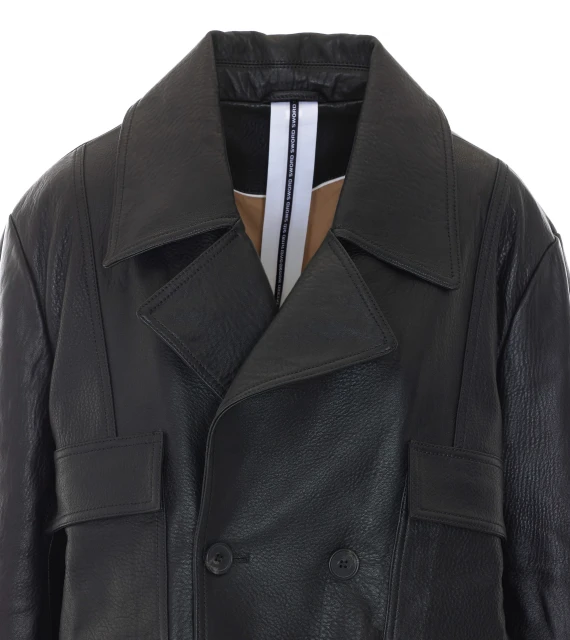 Black leather jacket Sword
