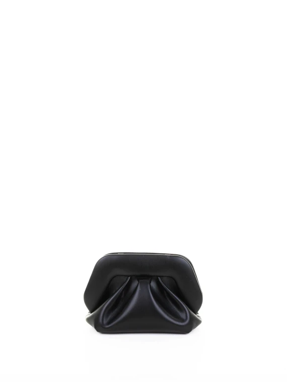 Pochette nera vegan con tracolla