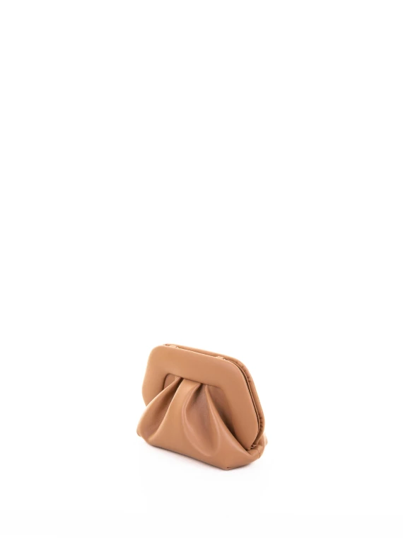 Pochette nocciola vegan con tracolla