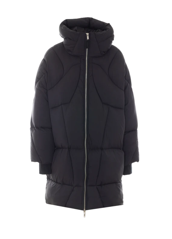 Black padded hooded parka Thom Krom