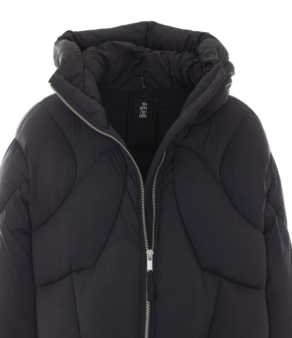 Black padded hooded parka Thom Krom
