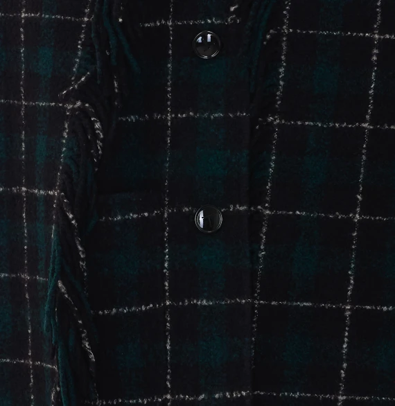 Grey Check Fringed Jacket TOTEME