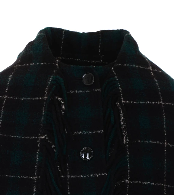 Grey Check Fringed Jacket TOTEME