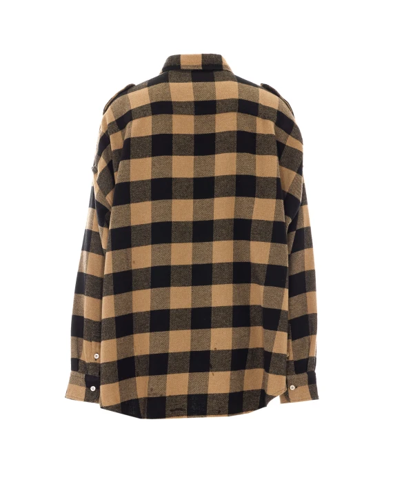 Camicia beige a quadri TRUE AVENUE