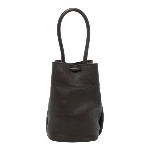 Brown lamb leather bucket bag Uma Wang