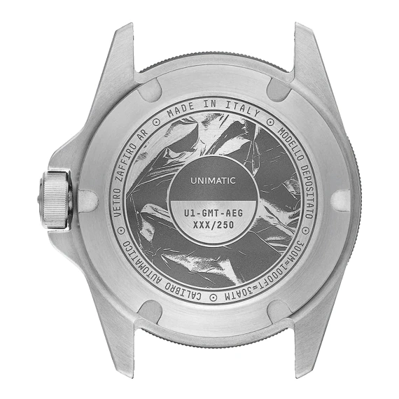 Grey stainless steel wristwatch UNIMATIC