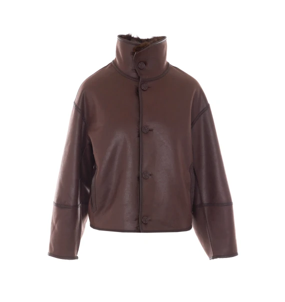 Giacca reversibile in eco-pelliccia marrone Urbancode