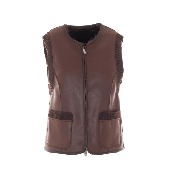 Gilet reversibile marrone scuro Urbancode