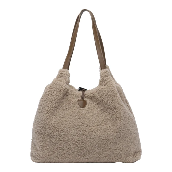 Beige Ski Glam Shoulder Bag V°73