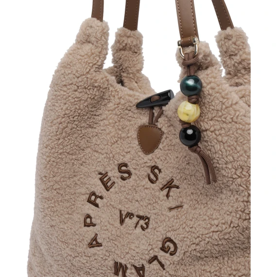 Beige Ski Glam Shoulder Bag V°73