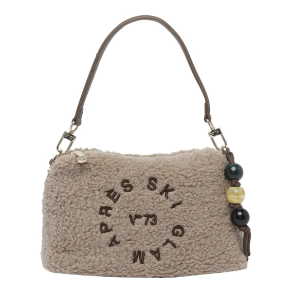 Beige Ski Glam Shoulder Bag V°73