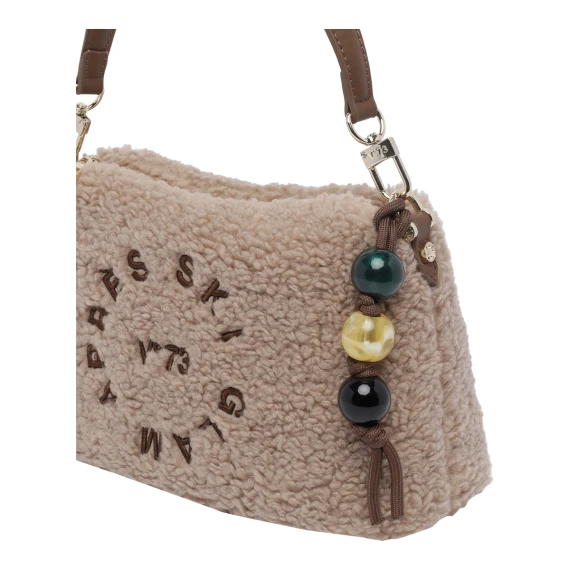 Beige Ski Glam Shoulder Bag V°73