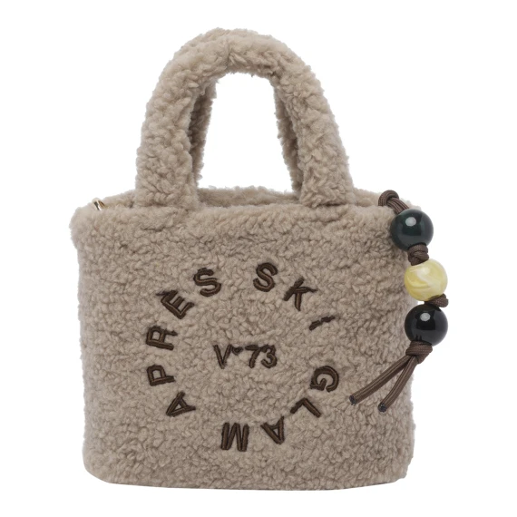 Beige Ski Glam Handbag Bag V°73