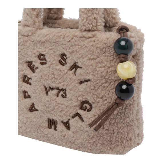 Beige Ski Glam Handbag Bag V°73