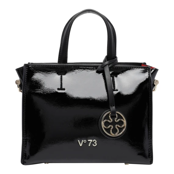 Borsa a mano nera lucida V°73