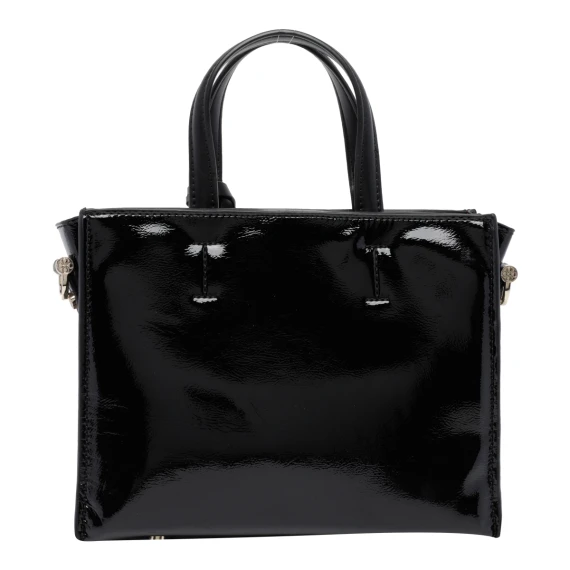 Black shiny handbag V°73