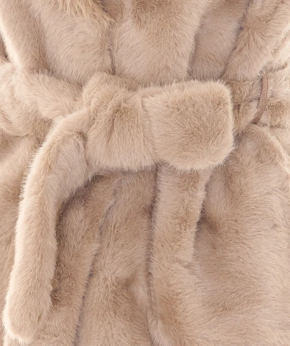 Gilet beige chiaro in effetto pelliccia V°73