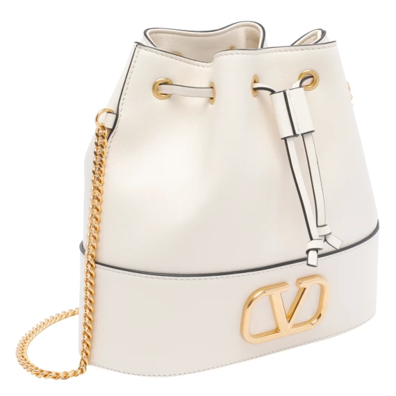 mini drawstring | vlogo signature | nappa/antique brass logo