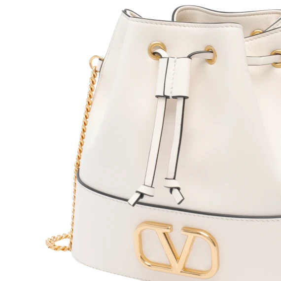 mini drawstring | vlogo signature | nappa/antique brass logo