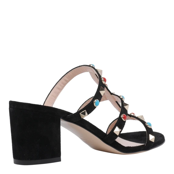 slide | rockstud | t. 60 | crosta/multicolor cabochon stones-platin