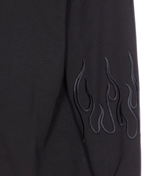 LOGO AND FLAMES SWEATSHIRT