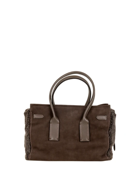 Brown top-handle bag with arched handles VISONA'