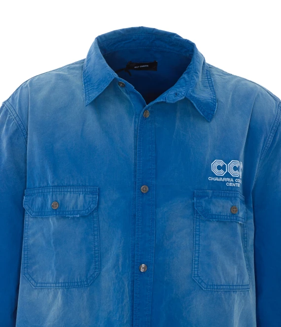 Blue short-sleeve shirt WILLY CHAVARRIA