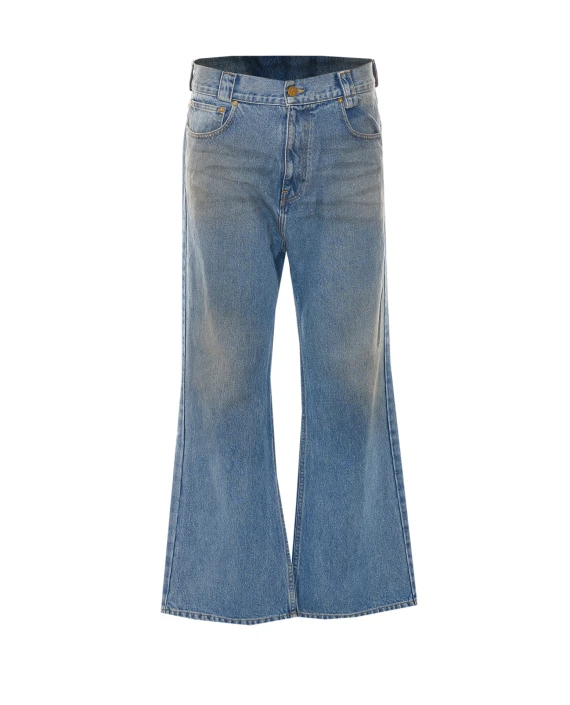 Jeans blu chiaro a gamba svasata