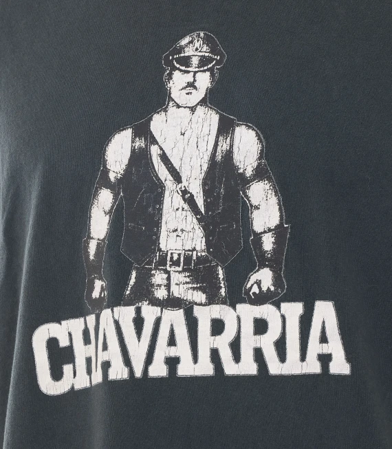 Black T-shirt with front print WILLY CHAVARRIA