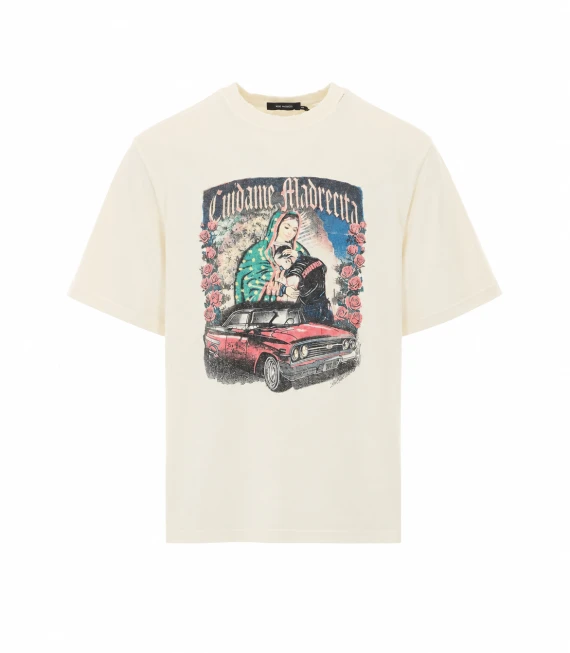 T-shirt bianca Os Cuidame Madrecita
