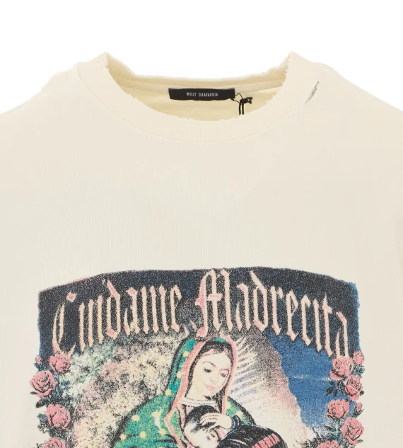 White Os Cuidame Madrecita T-shirt WILLY CHAVARRIA