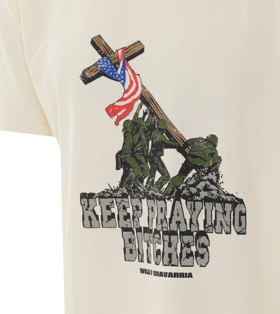 White cotton graphic T-shirt WILLY CHAVARRIA