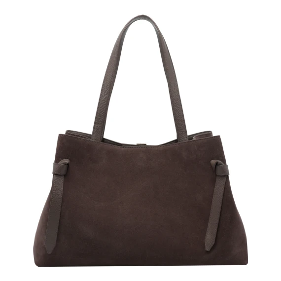 Nutmeg Suede Gyoza Tote Bag