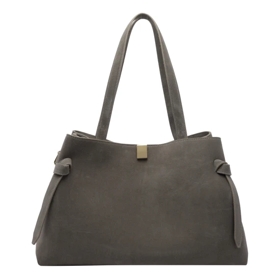 Taupe Suede Gyoza Tote Bag Yuzefi