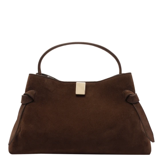Brown suede Gyoza handbag Yuzefi