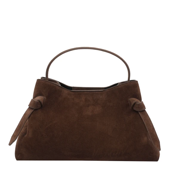 Brown suede Gyoza handbag Yuzefi