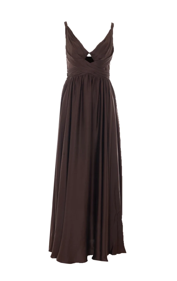 Dark brown silk maxi dress Zimmermann