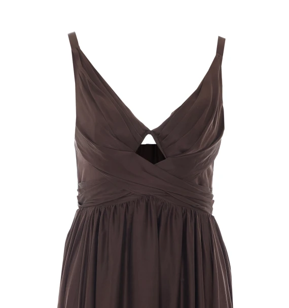 Dark brown silk maxi dress Zimmermann