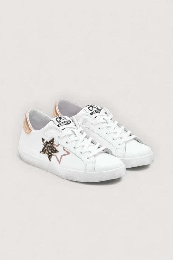 SNEAKERS PRIME STAR BIANCO/RAME