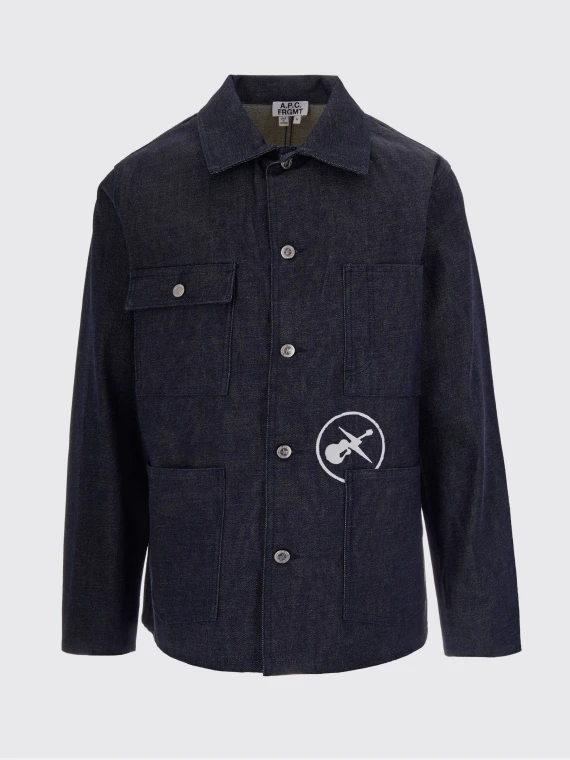 Dark blue button-up overshirt A.P.C.
